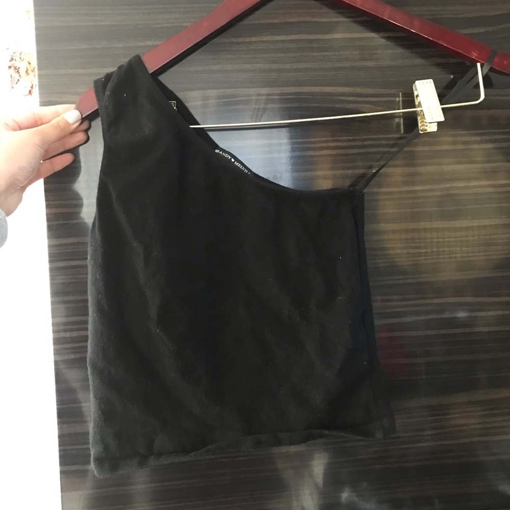 Brandy Melville one should black crop top
